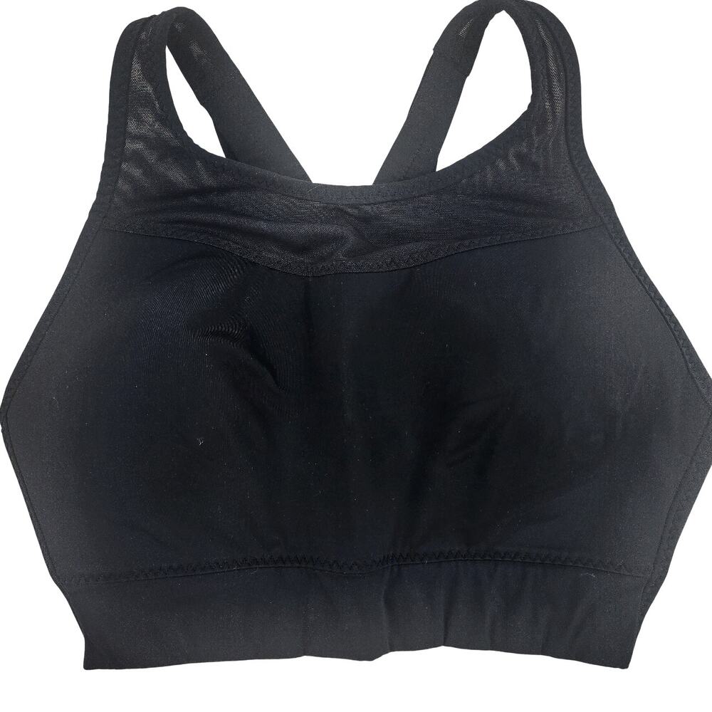 Athleta Women’s Sports Bra Mesh Accent Athletic Gym Size Medium Black